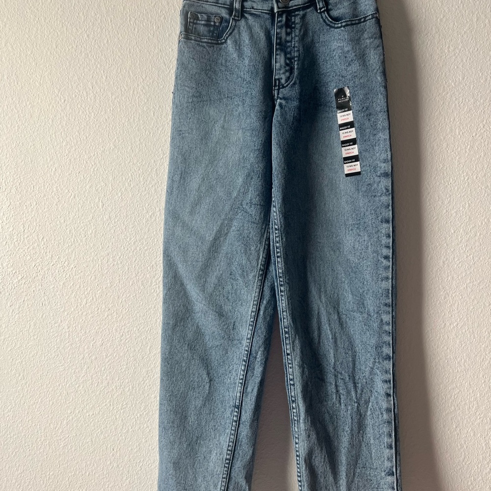 Public Record Big Boy’s Blue Straight Leg‎ Jeans with Classic Stitching, 12, NWT